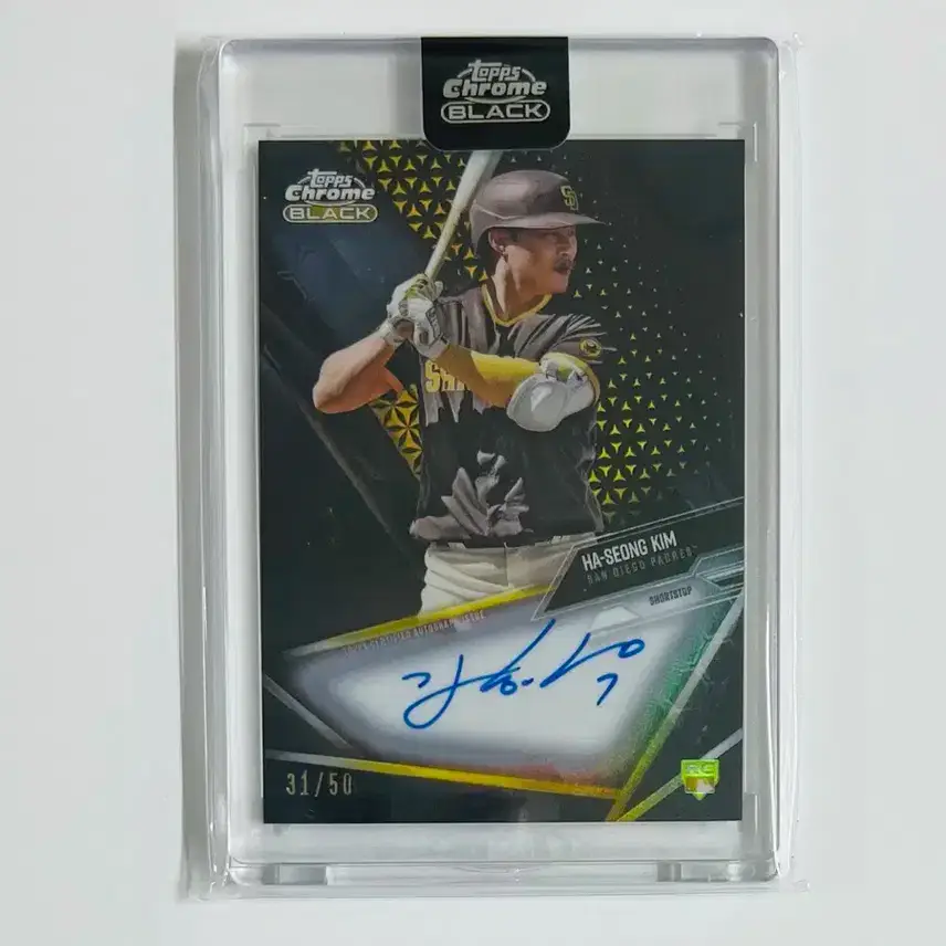 San Diego Kim Ha-seong 2021 Tops Chrome Black Gold Auto 50 SEALED