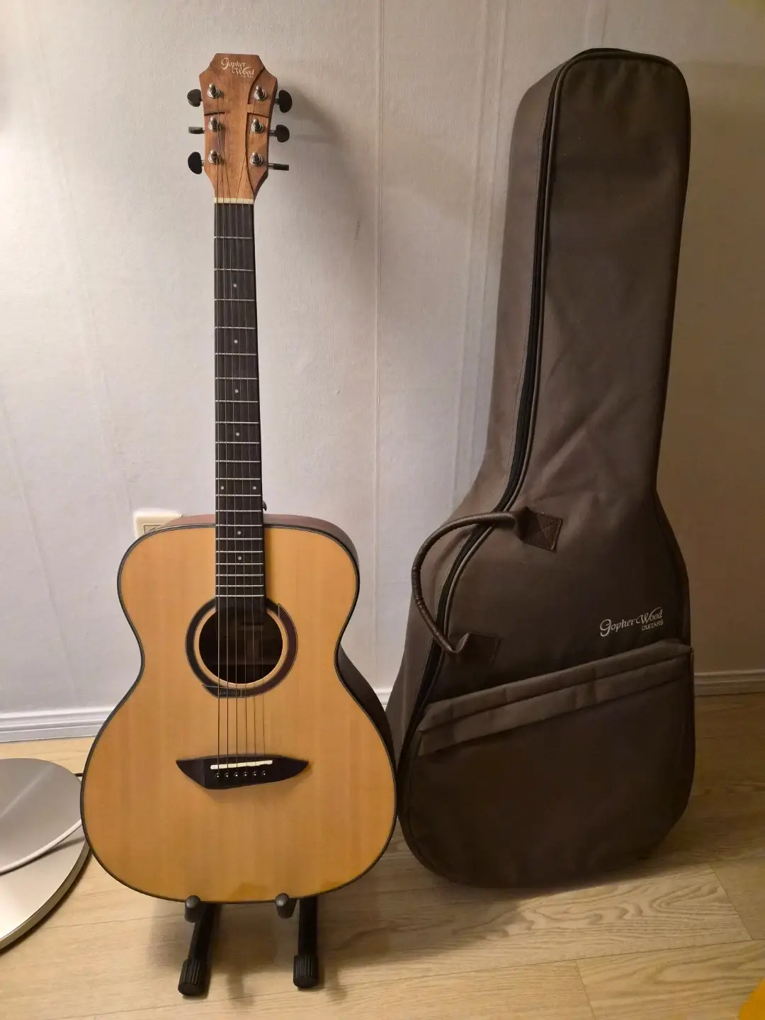Gopherwood G110 Acoustic Guitar Strings, Capo, and Cleaning Cloth Included