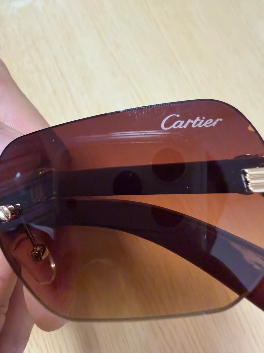 Cartier horn-rimmed sunglasses