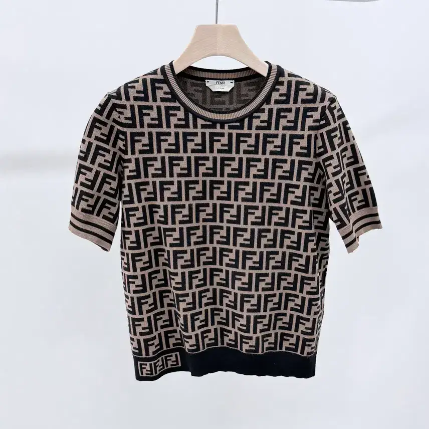 S-Class 42 Fendi FF Logo Women's Short Sleeve Knit