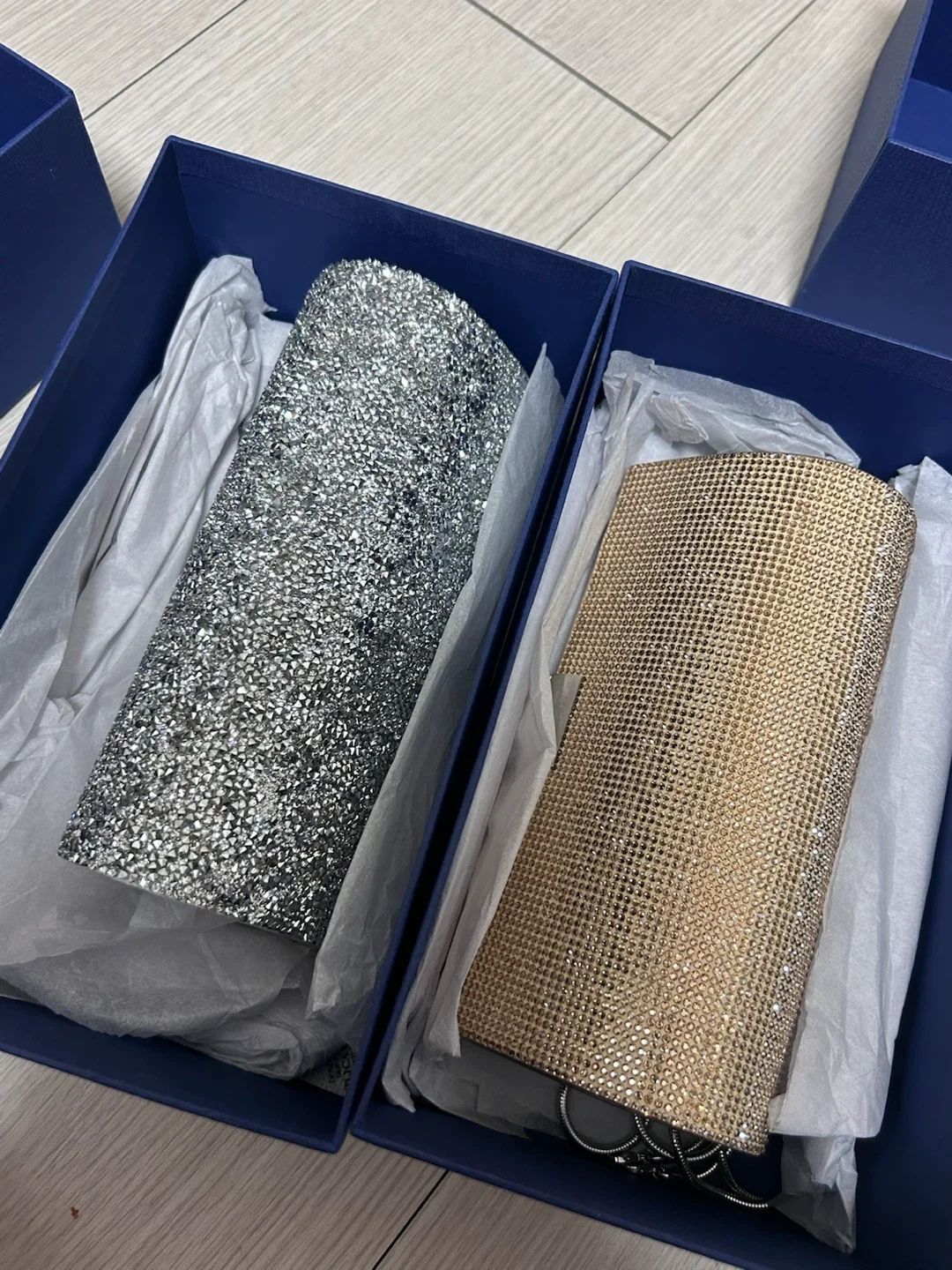 新製品スワロフスキークリスタルクラッチイブニングチェーンバッグ