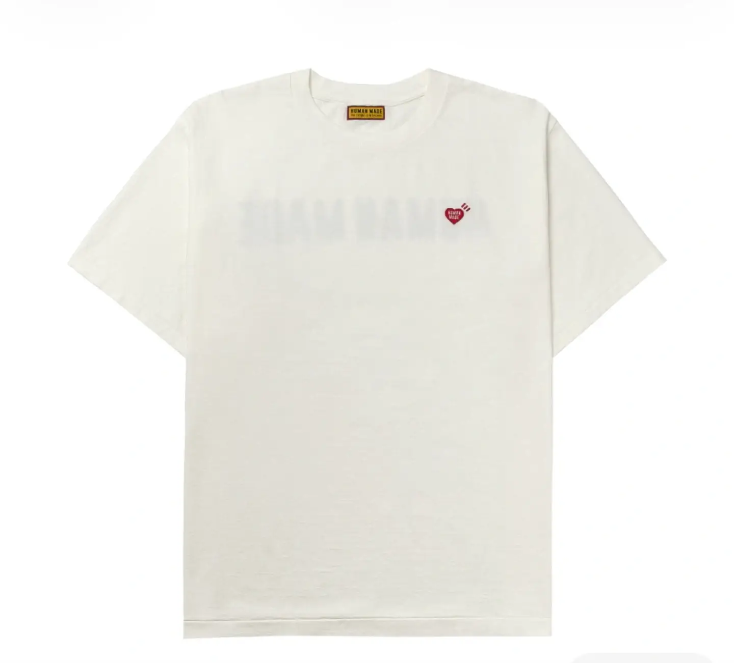 Unopened Human Made White Heart Logo Short Sleeve T-shirt L