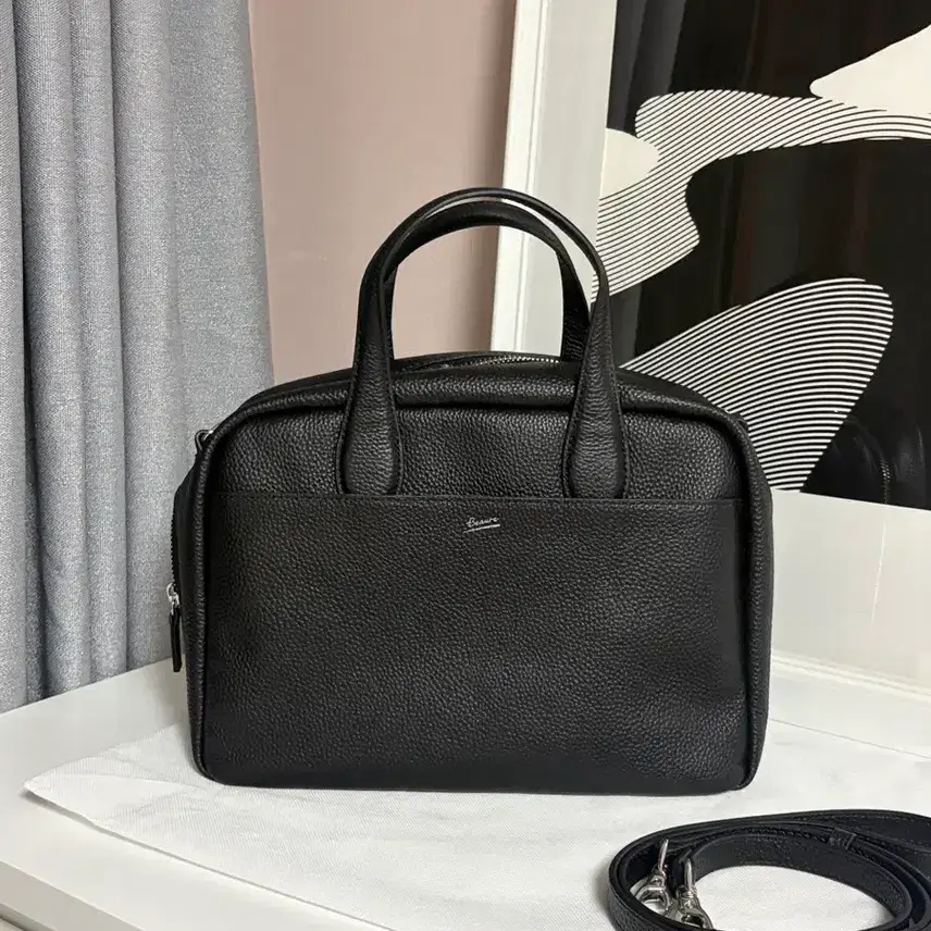 Beams Baure Boston Bag M Black