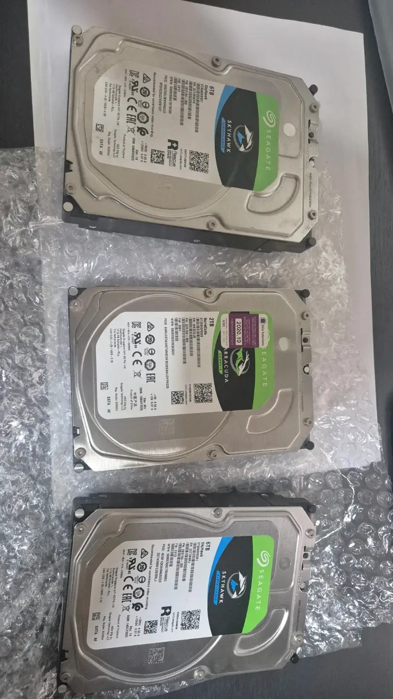 Two Seagate Skyhawk 6TB drives