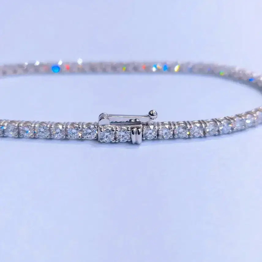 14k 18k 2.5mm Lab-worn Diamond Tennis Bracelet