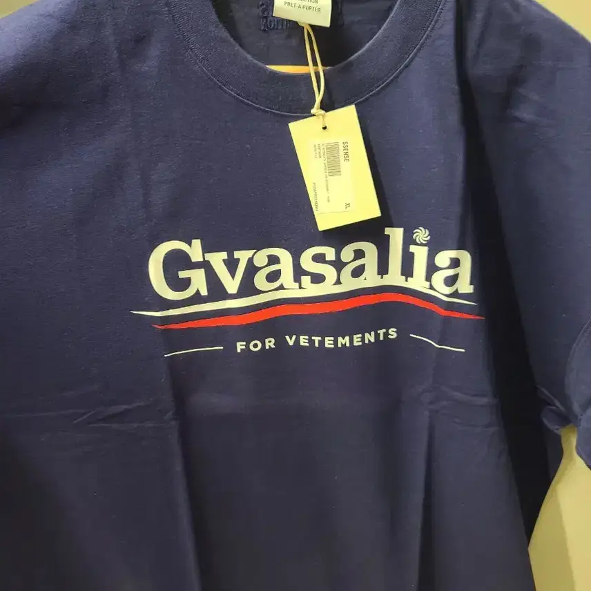 ベトモン21fwズバサリアブルーネイビーオーバーサイズTシャツL XL
