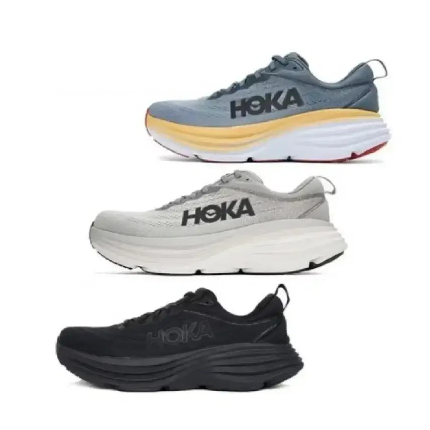 Hoka One One Bondi 8 Black Hiking Boots 240 230 235