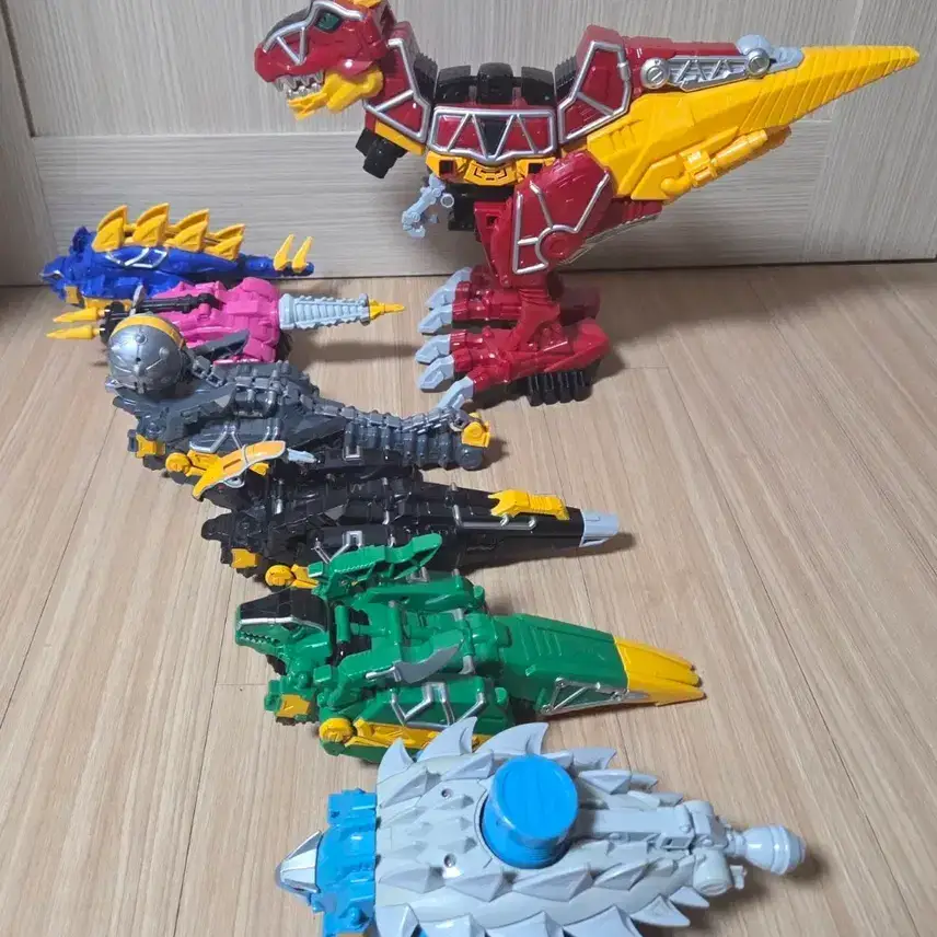 Selling Power Rangers Dino Force, Zyuden Sentai Kyoryuger, and Dino Cell toys as a set.