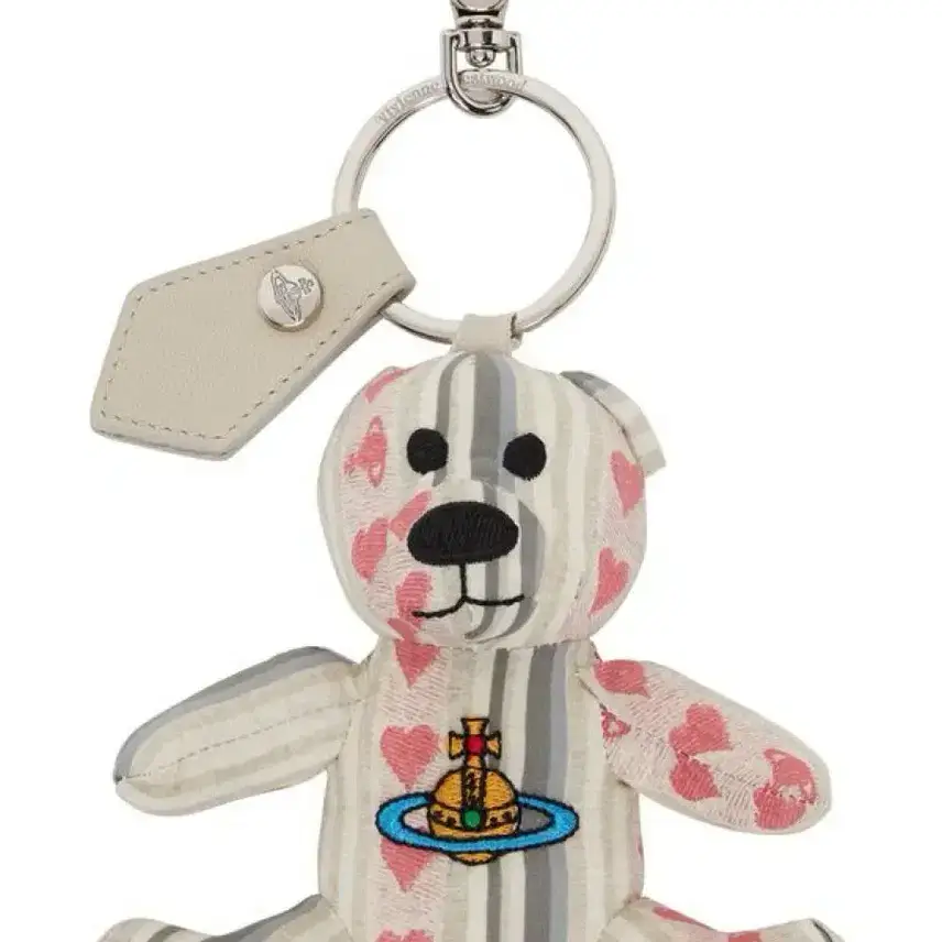Vivienne Westwood Heart Teddy Bear Charm Keyring OS