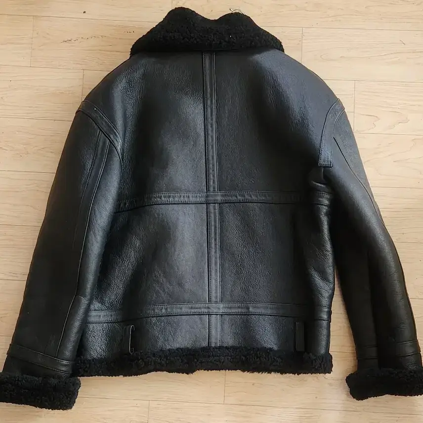Black sheepskin shearling jacket Anderson Bell