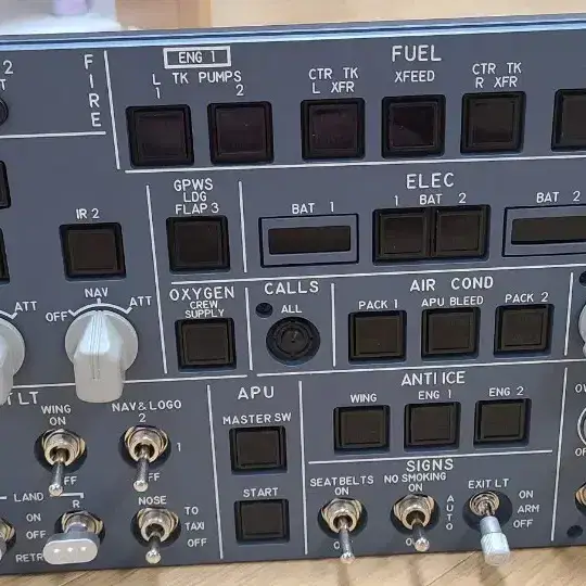 JAVA simulator Airbus overhead panel for Flight Simulator