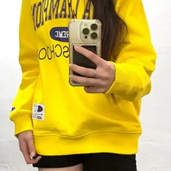 Champion Supreme Collaboration Sweatshirt S Yellow