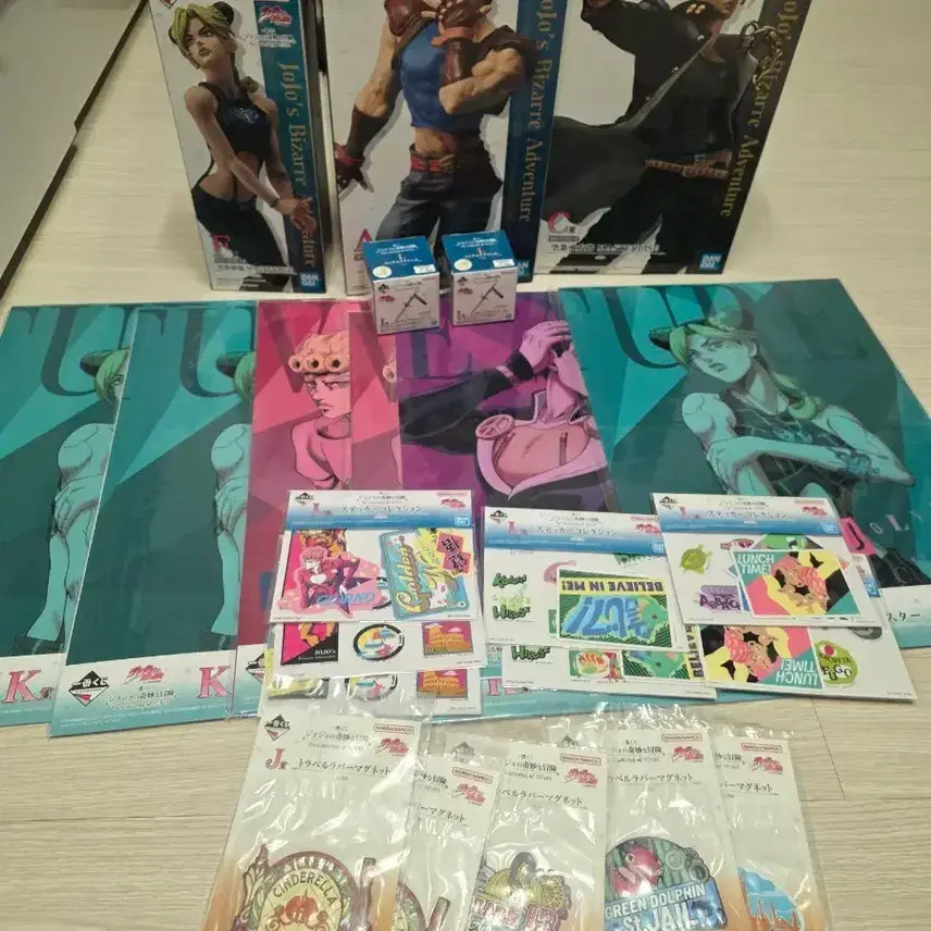 Selling unopened Jojo Kuji prizes A, C, and F, lower prizes as a set