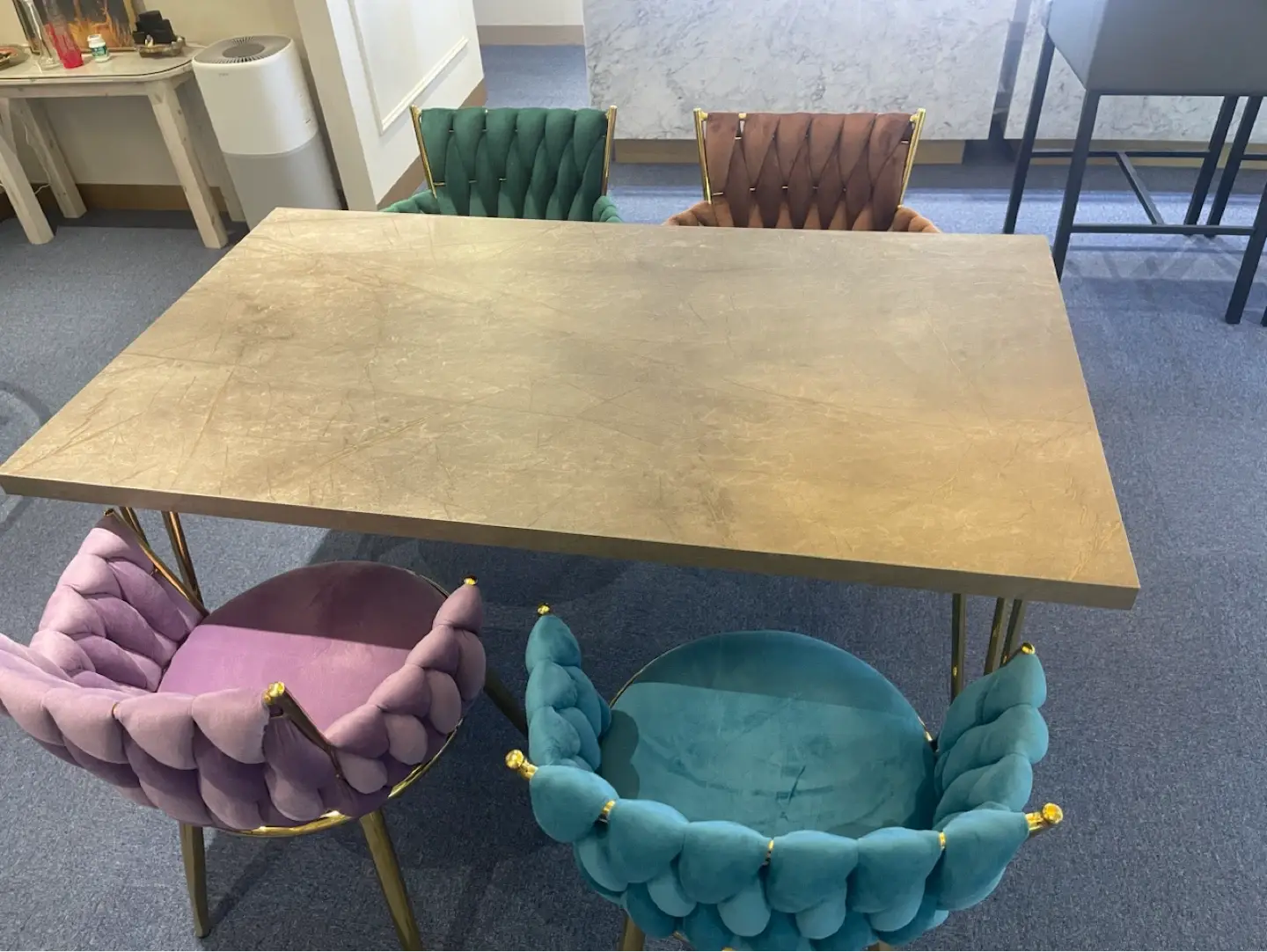 Modern design dining table set for 4