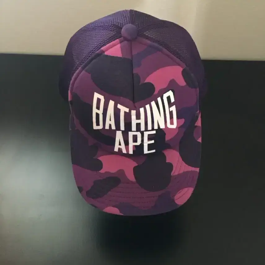 BAPE Color Camo NYC Logo Mesh Cap Purple bape