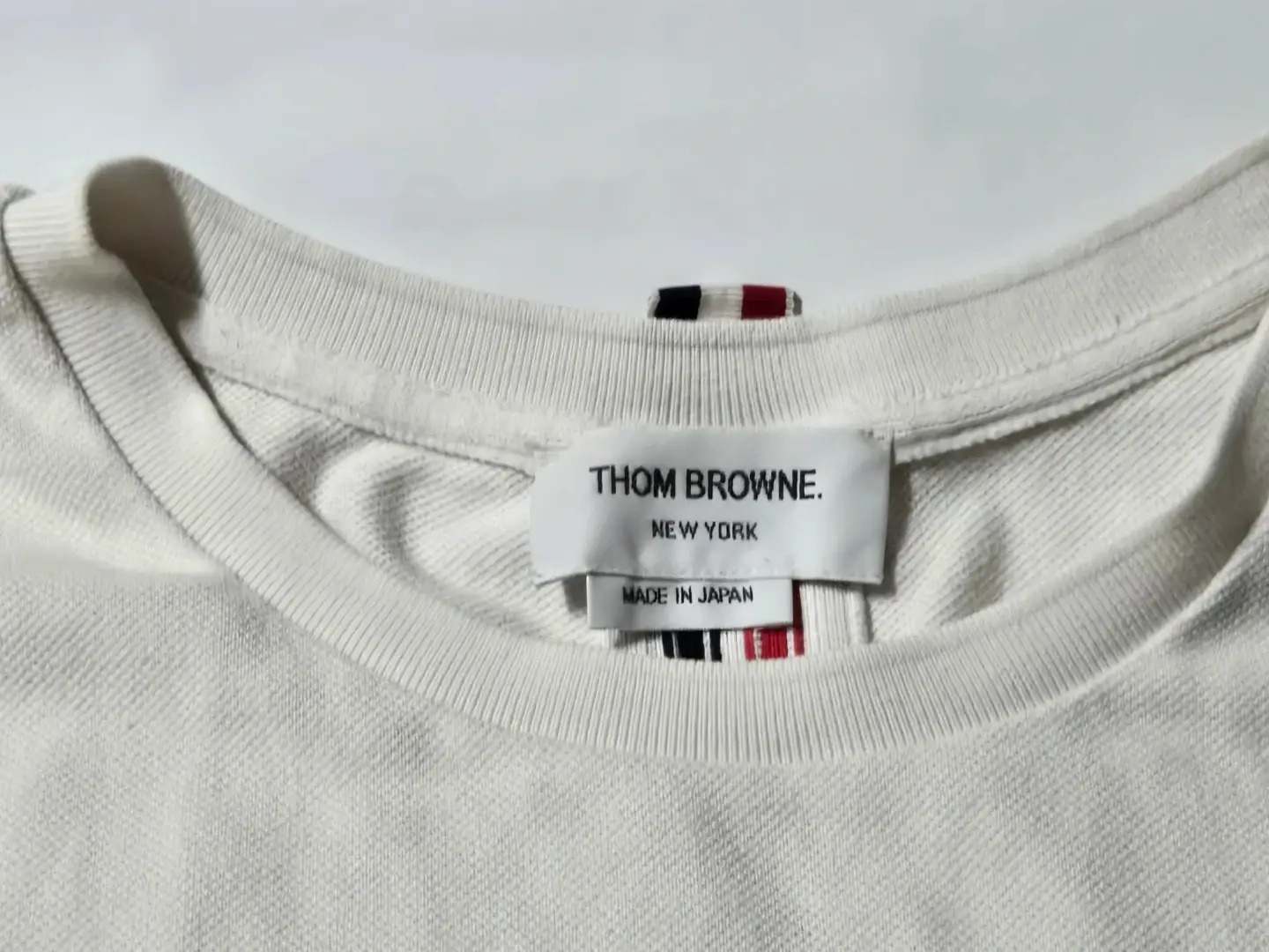 Thom Browne white short-sleeve T-shirt size 5