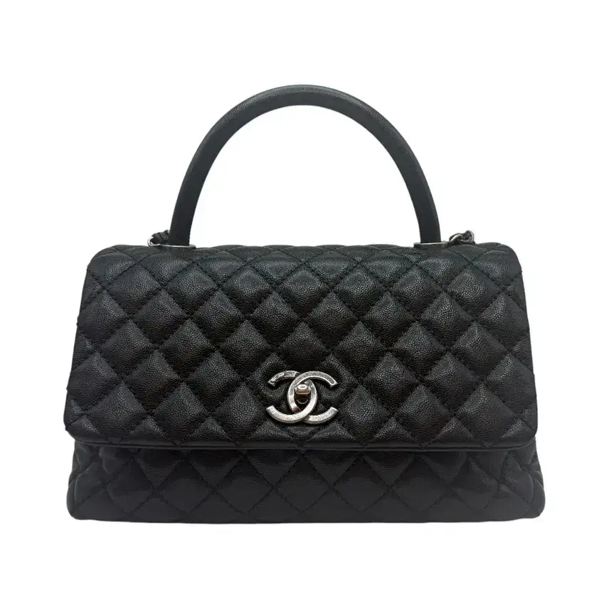 Chanel Caviar Coco Handle Medium Flap Bag Black A92991