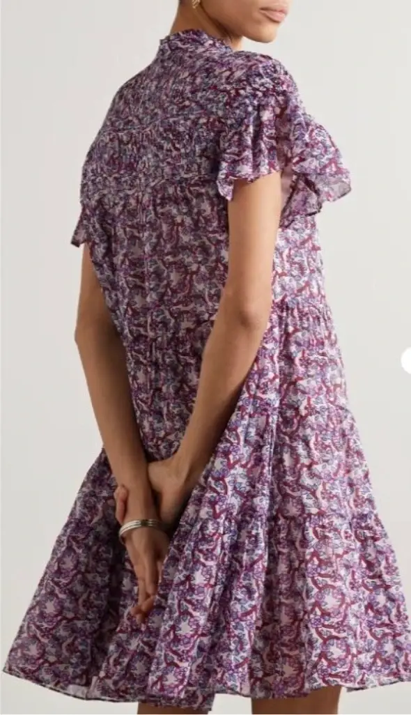 Isabel Marant 23SS Lanikaye Ruffle Tiered Floral Dress