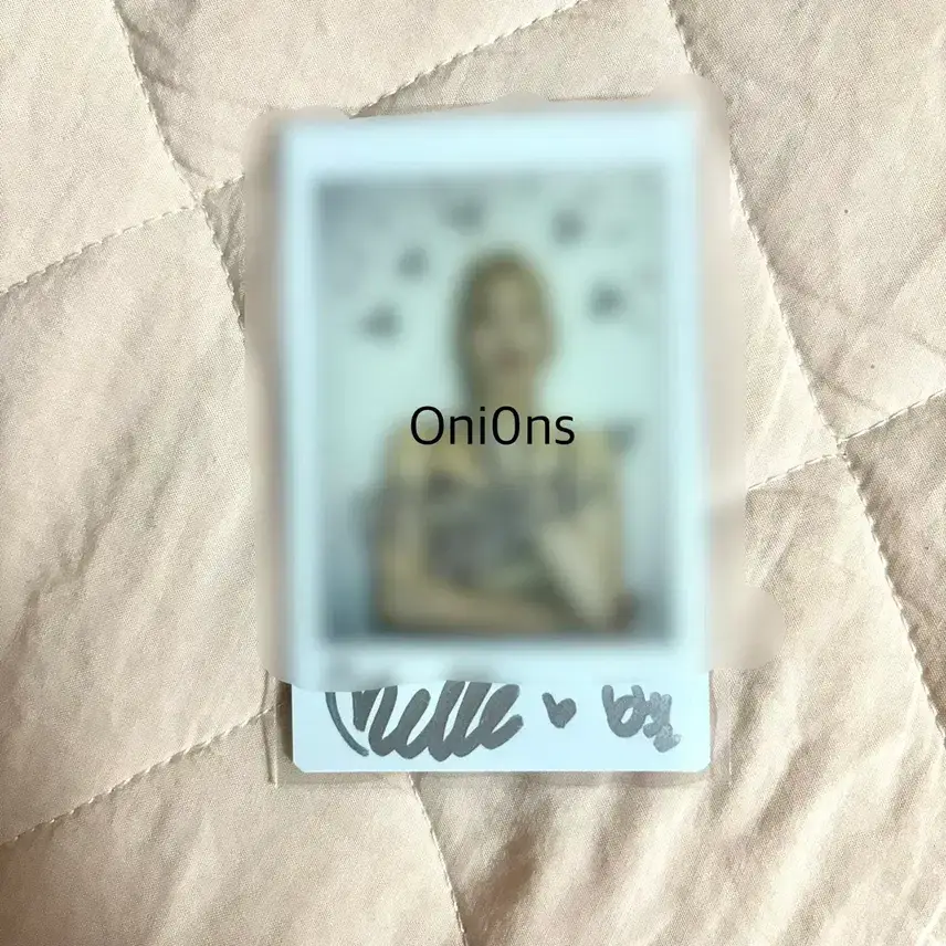 Letrero de campana del beso de la vida Polaroid kissoflife K-Off Ssapol Autógrafo