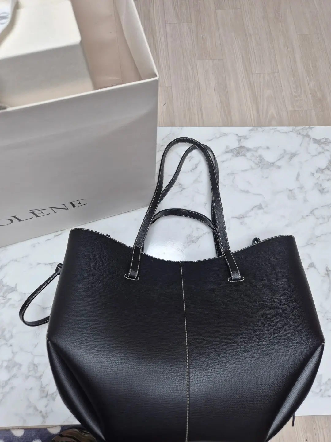 Polenne Sim Black Tote Bag