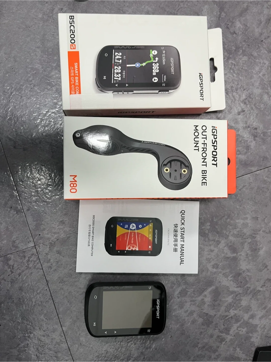 iGPSPORT BSC200S 자전거 속도계 M80 마운트 포함