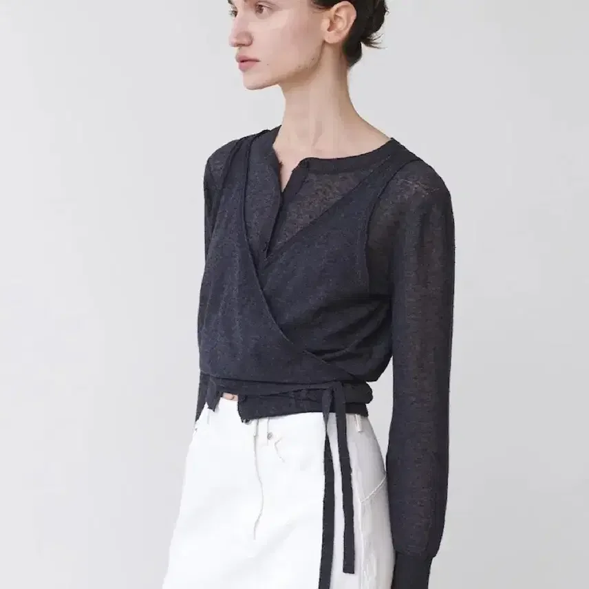 LOEUVRE 루에브르 See through Cardigan SET S