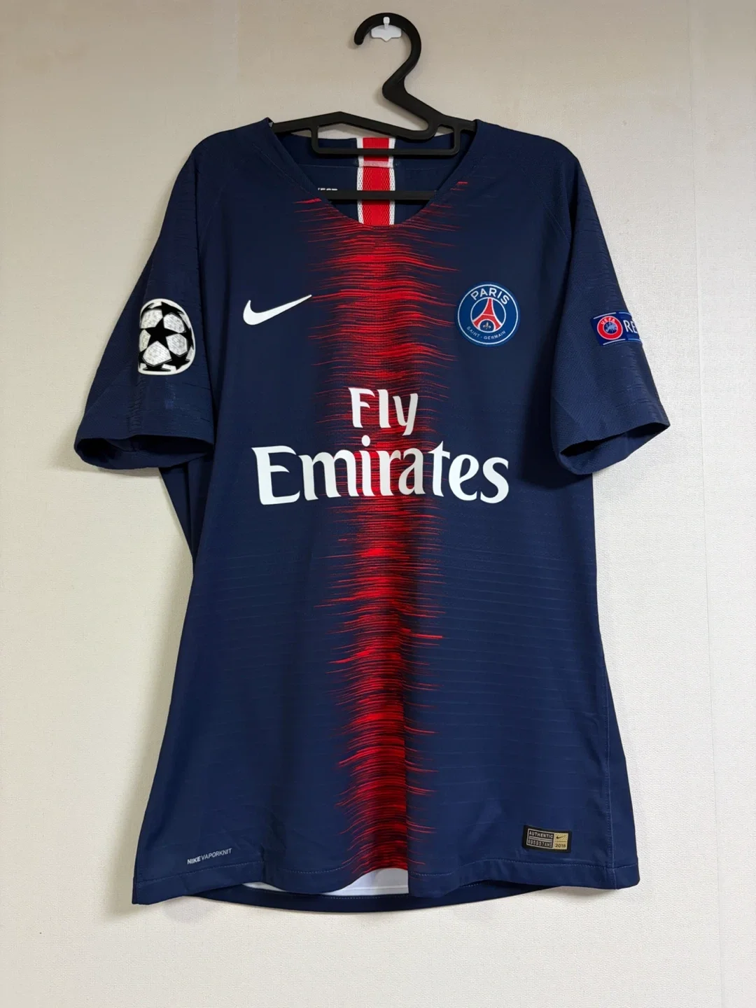 정품 18 19 psg 파리생제르망 음바페 홈 선수지급용 유니폼 L